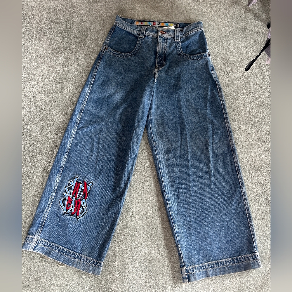 JNCO Denim Flare Jeans with Embroidery